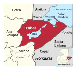 Izabal and its neighbors