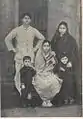 Jatin in 1912. Standing behind Didi Vinodebala (sitting) with his wife Indubala, elder son Tejen (left) and daughter Ashalata (right)