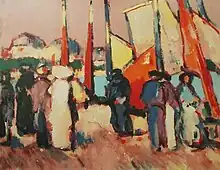 People and Sails at Royan, 1910