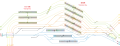 Track layout of Yoyogi and Shinjuku stations as of 2010