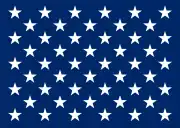 Naval jack of the US, also flown by other federal government and civilian ships