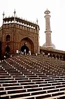 Northeast entrance to Delhi, India's Jama Masjid.