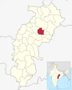 Location in Chhattisgarh