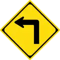 Sharp curve to the left