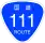 National Route 111 marker