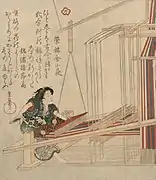 Japanese treadle loom, late 1820s-early 1830s