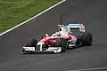 Jarno Trulli testing the TF109 at Jerez in March 2009.