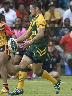 Hayne playing for the PMs XIII against PNG in 2013