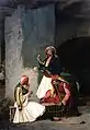 Albanian guards playing dice, 1859.