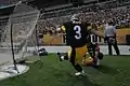 Kicker Jeff Reed warms up against Cincinnati