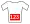 A white jersey with red numbers