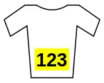 Jersey with yellow number