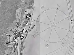 The satellite image of Armstrong Flight Research Center and the Edwards compass rose.