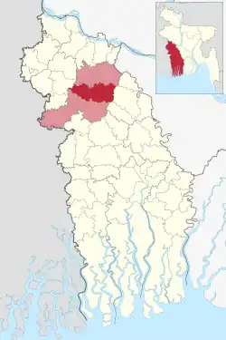 Location of Jhenidah Sadar