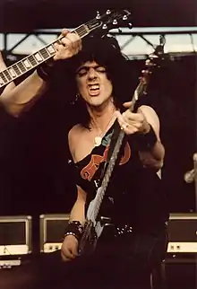 Bain performing in 1983