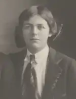 A photo of a young Joan Lindsay, posed in a school photograph