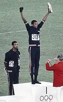 Tommie Smith and John Carlos in 1968