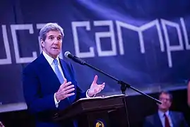 John Kerry at the opening ceremony of the AUCA new campus on October 31, 2015