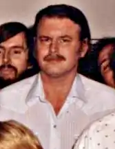 Swartzwelder in a 1992 staff photo for The Simpsons