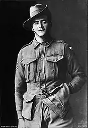 An informal, half-length portrait of a man in military uniform