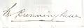 Signature of John Cunningham, Ironmaster of Barrhead who purchased the Chapelton estate from James McAlester Esq. in May 1874.