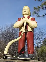 Johnny Kaw statue in Manhattan, Kansas, US (1966)