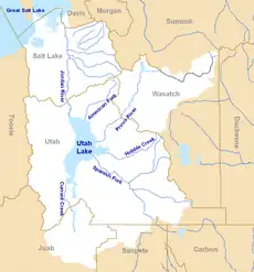 The Jordan River Basin is in northern Utah.