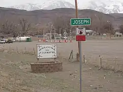 Joseph welcome sign, April 2010