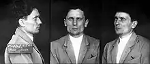 a series of three black and white head and shoulders photographs