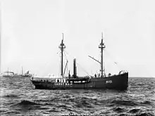 Lightship #51 at Sandy Hook as it appeared in the 1890s.