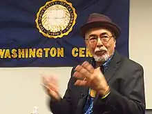 Juan Felipe Herrera at the University of California, Washington Center, April 24,