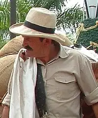 An actor plays Juan Valdez at the National Coffee Park in Montenegro, Colombia.