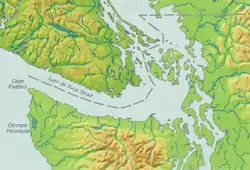 Highlands is located in Strait of Juan de Fuca