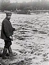 Fishing at Huopanankoski in Viitasaari, Central Finland