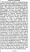 1875 article describing Julia Ettlinger, female student at Hebrew Union College, as a potential female rabbi (The American Israelite, 29 October 1875)