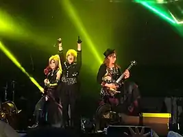 Jupiter performing in 2015. From left to right: Teru, Zin, Hizaki