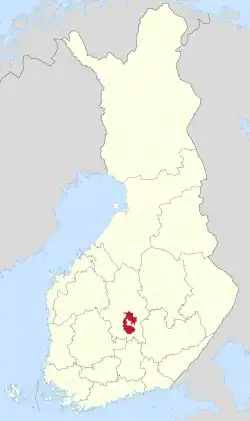 Location of Jyväskylä in Finland