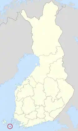 Location of Kökar in Finland