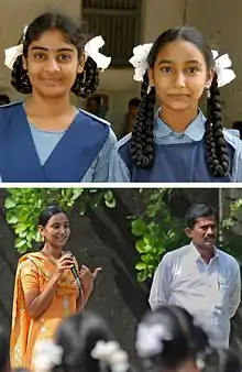 photograph of girls at the Kalleda Rural School