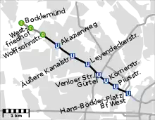 Map of Ehrenfeld tunnel and extension