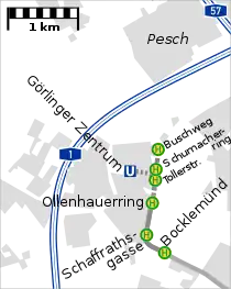 Map of the expansion to mengenich