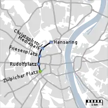 Map of the ring tunnel