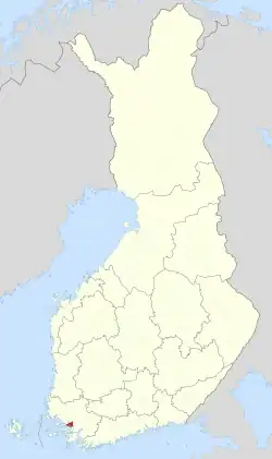 Location of Kaarina in Finland