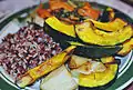 Dish of roasted kabocha