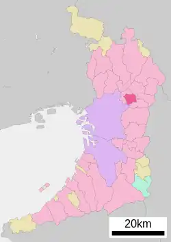 Location of Kadoma in Osaka Prefecture