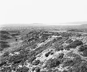 Hill 60 and the low ground in front of it, as taken after the war