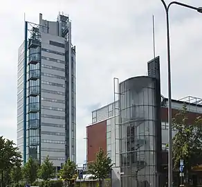 Itäkeskuksen maamerkki (82 m) is the tallest building in Itäkeskus