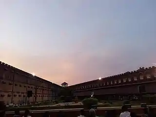 Cellular Jail in the evening