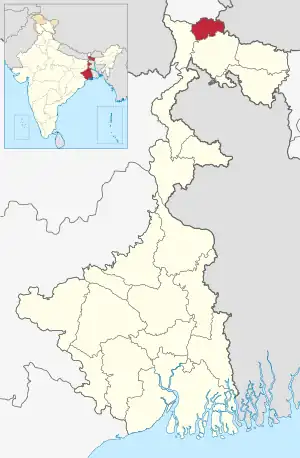 Location of Kalimpong in West Bengal