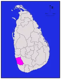 Location within Sri Lanka